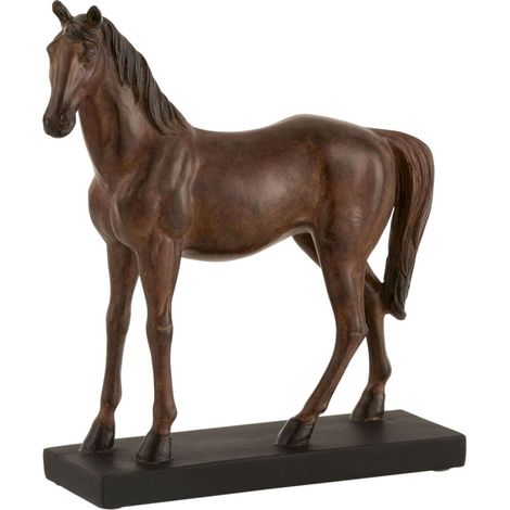 Statuette Cheval Lynn en Résine - Brun (1/2)