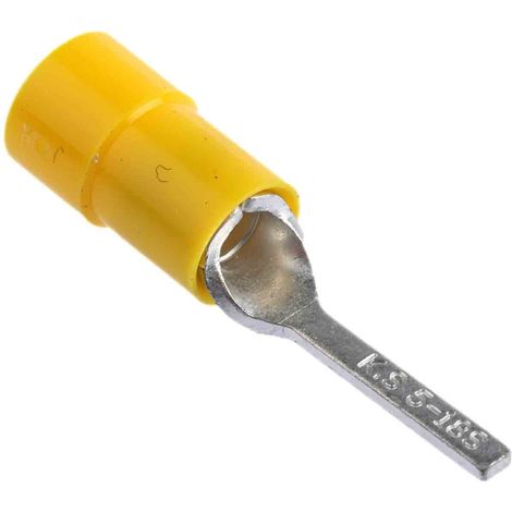 Cosse à sertir type languette, 2mm x 1mm, Jaune 10AWG 6mm² 12AWG 4mm² Non-Enveloppé (1/2)