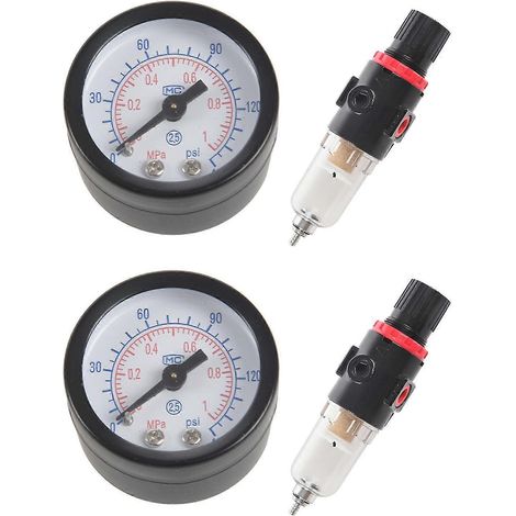 2x 1/4 Luftkompressorfilter und Wasserabscheider-Werkzeugsatz mit AFR-2000-Regler (1/5)