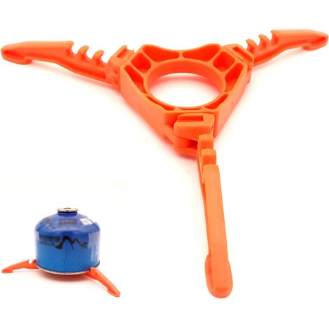 Support de Cartouche de Gaz Pliant pour Camping Randonnée, Support de Réchaud à Gaz, Trépied pour Bouteille de Gaz Portable