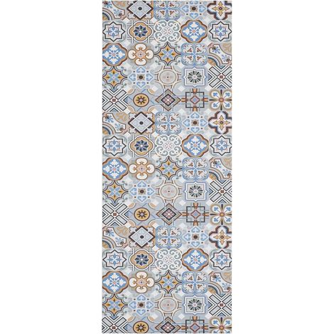 Tapis de cuisine PKIT 70x200 bleu et gris PKIT en PVC (1/5)