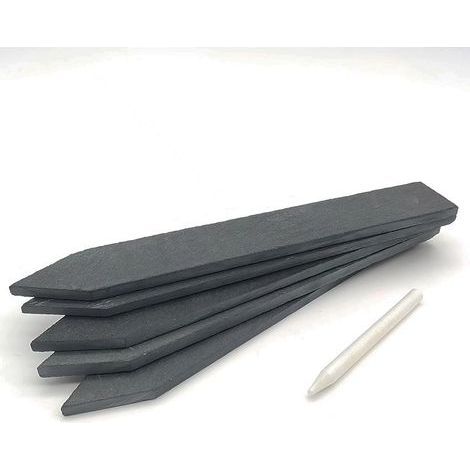 20 x 15 x 2 cm große Schiefer-Pflanzenetiketten. Gartenetiketten mit Stift. Etiketten für Gemüsegärten. Setzlingsetiketten (1/5)