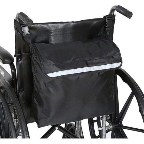 Borsa portaoggetti sospesa per sedia a rotelle in tessuto Oxford con zaino multifunzionale resistente all'usura per sedia a rotelle