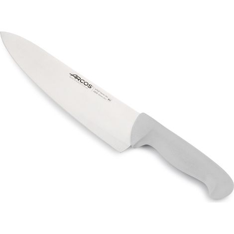 Coltello da cuoco Arcos 2900 - Prof 290824 in acciaio inox Nitrum e mango polipropilene ergonomico bianco e 25 lama cm.
