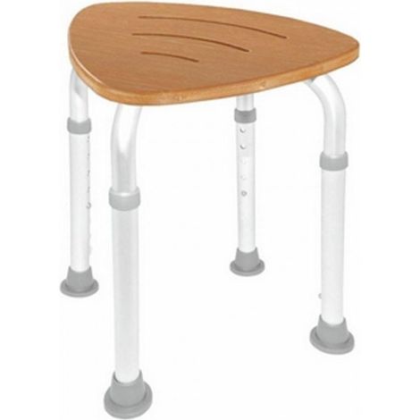 Taboret da Bagno in Legno Massello, Seduta Robusta e Elegante per Arredo Bagno Naturale (1/2)