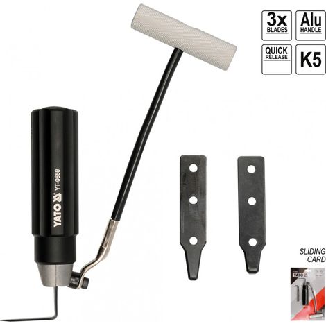 Ausbaumesser Zug-Messer für Geklebte Auto Scheiben Windschutzscheibe 3 Klingen (1/5)