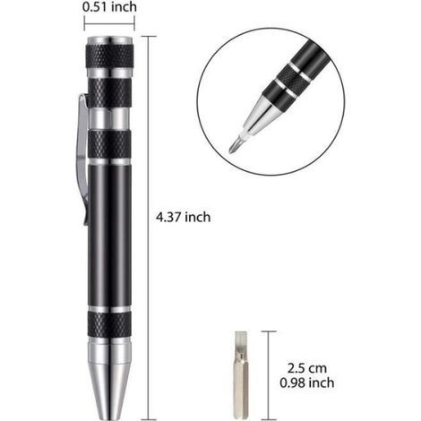 Tournevis 8 En 1 - Embout Plat - Pour Réparation Électronique Et Assemblage - 4 Pièces (1/3)