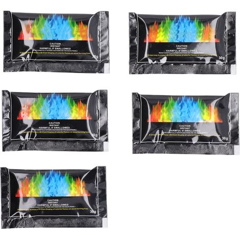 sachets de poudre colorante Flames Cosmic Fire, effet flamme pulsante longue durée, pour intérieur et extérieur, 30 g (1/5)