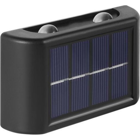 Lumière de clôture solaire Applique murale solaire haut et bas, 2 pièces, pour décoration de clôture jardin spot (1/5)