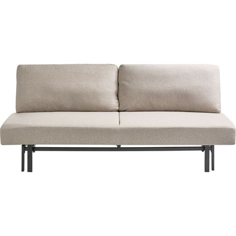 Divano letto con funzione letto, rivestimento in tessuto,sfoderabile gambe in ferro beige Roykka