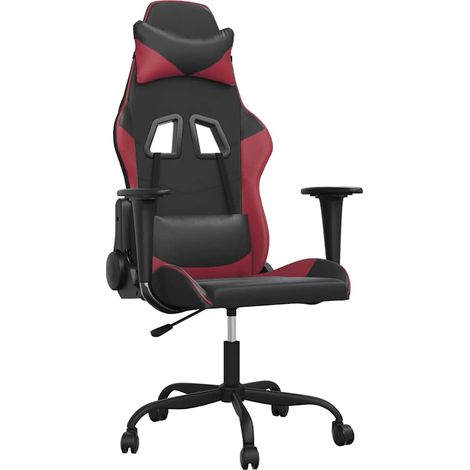 Maison Exclusive - Sedia Gaming Nero e Rosso Vino in Similpelle (1/5)