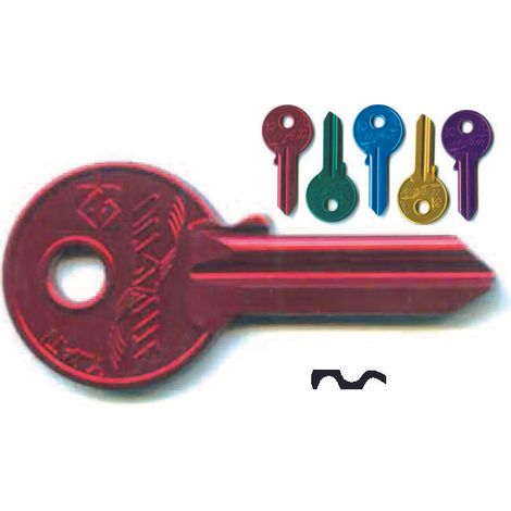 Chiavi per cilindri universal 4 spine grandi ul052u - ul052u dx ultralite 5 colori assortiti