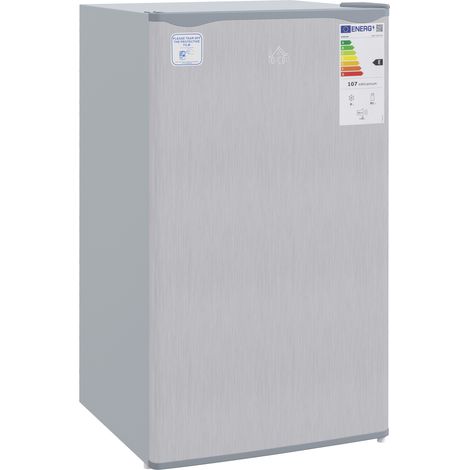 HOMCOM 91 Litre Freestanding Under Counter Fridge with Chiller Box, 47.5cm Wide Grey (1/5)