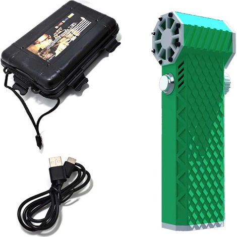 Ventilador portátil sin escobillas, 110.000 RPM, ventilador turbo de 180 W, soplador de alta potencia, herramienta de limpieza de teclados con interfaz de carga USB-C. (1/5)