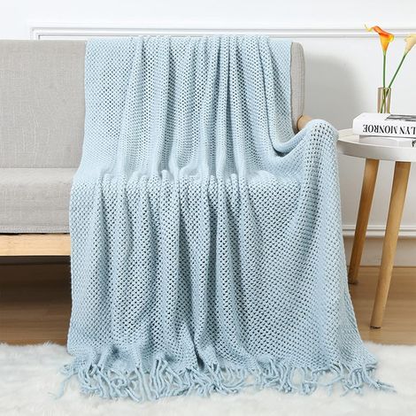 1 Couverture, Tricotée, Franges, Style Nordique, Acrylique, Douce, Pour Lit Canapé Fauteuil