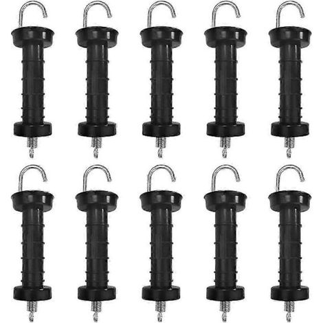 10 poignées de porte pour clôtures électriques, à ressort isolé, accessoires de remplacement pour clôtures (1/5)
