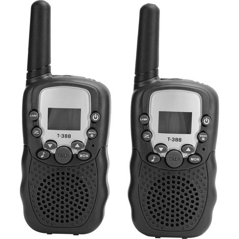Mini Talkie‑Walkie T‑388 avec écran LCD et lumière, radios bidirectionnelles pour enfants, jouets d'extérieur noirs (1/5)