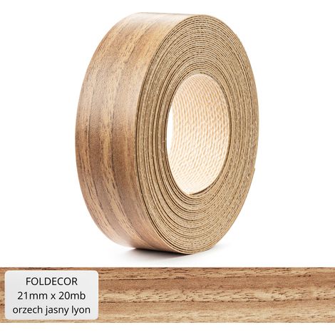 Bordatura per mobili in melaminico color noce chiaro Lyon con colla termofusibile, 21 mm (20 m) (1/5)