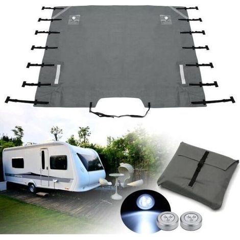 Couverture de Remorquage Avant Caravane Universel Lumières LED / Boucles de protection / Sac (1/5)