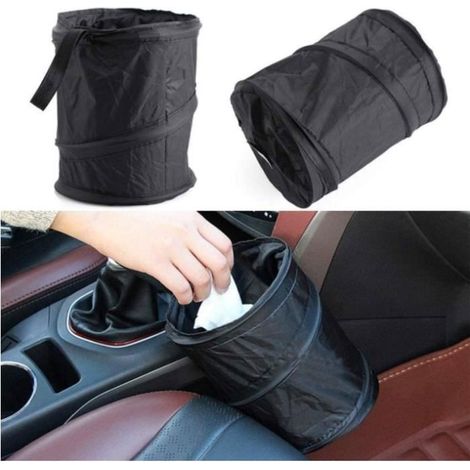 Poubelle de Voiture - Universel - 2 PCS - Portable - Pliable - Noir Noir Noir POUBELLE DE BORD (1/4)