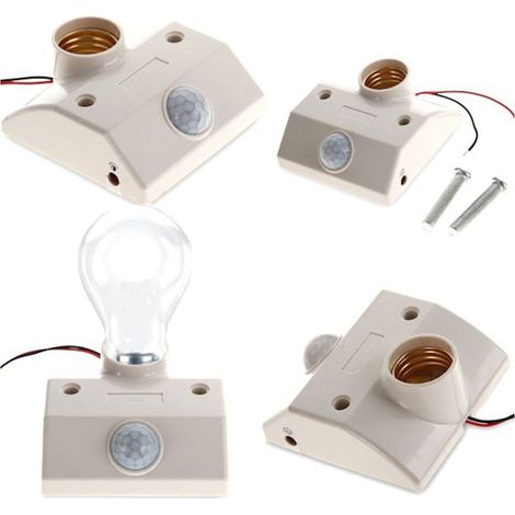 Porte-lampe E27 Porte-lampe Avec Capteur De Mouvement Pir Infrarouge (1/3)