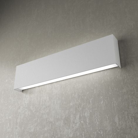 Applique Moderna Rettangolare Wally Metallo Grigio 1 Luce 2G11 49Cm (1/5)
