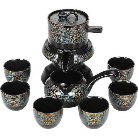 Kungfu-Teeservice mit Drehfunktion, halbautomatisch, inklusive Wasser für die Teezubereitung und Keramiktasse, ideales Geschenk für Geschäftskunden (1/5)