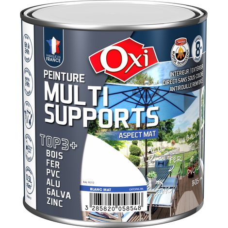 OXI-PEINTURE MULTI SUPPORTS MAT-Solution intérieure/extérieure-Gris Beige (RAL 7006) 2.5 litres (1/2)
