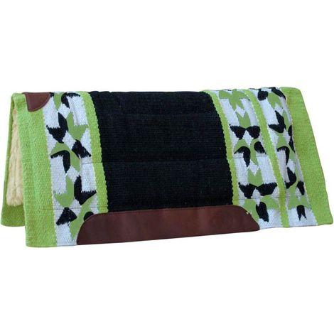 Marron - Sous-siège western Aira en tissu navajo rembourré avec motif en étoile et renforts en cuir lisse (1/5)