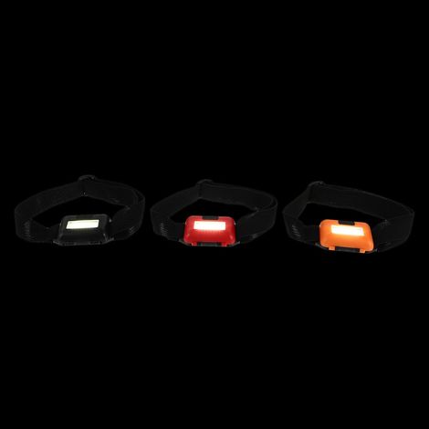 Lampes Frontales LED 3 Modes D'éclairage Lot de 3 pour Camping et Pêche Bandeau en Polyester, Autonomie Continue de 20 Heures, Randonnée Nocturne (1/5)
