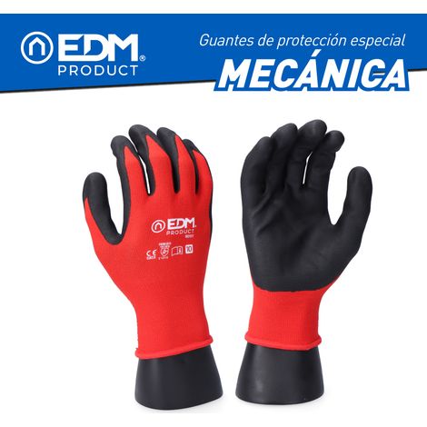 Guante para industria mecánica nylon/lycra recubierto de nitrilo apto para pantalla táctil Talla 8 EDM (1/4)