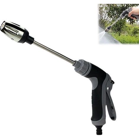 Nettoyeur haute pression portable Aquoxis 360° – pistolet lavage 3 modes acier inox voiture terrasse jardin