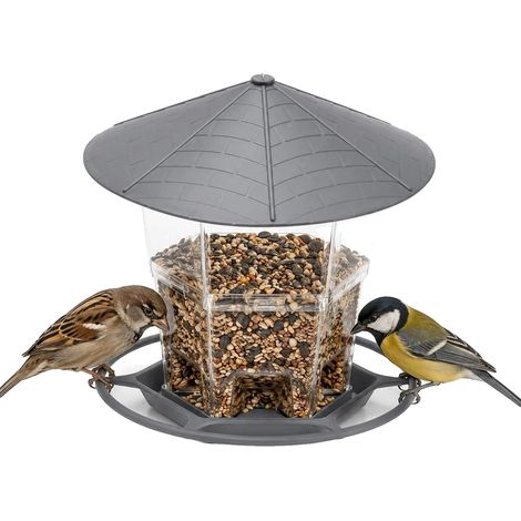 Vogelfutterspender, zusammenklappbares Design, wetterfester Dach, 1Stück, 20cm-a (1/2)