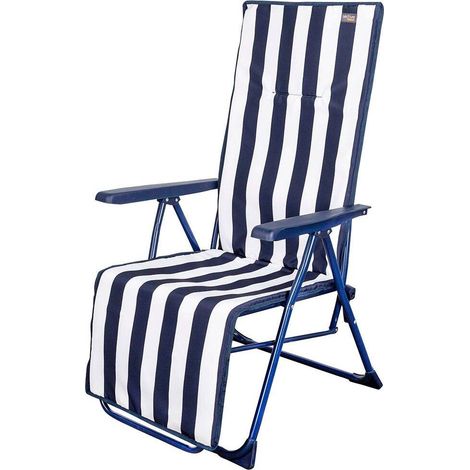 Klappbare Liegestuhl aktive Nautische blau 147x48x70 cm