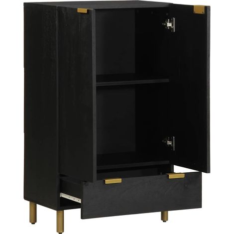 Maison Exclusive - Credenza Nera 60x33x100 cm in Legno Multistrato (1/5)