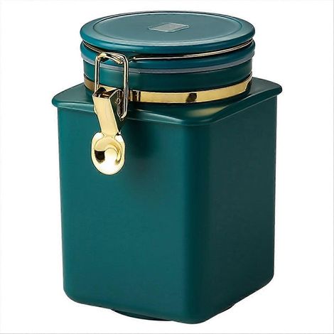 Contenant alimentaire étanche pour grains de café, boîte de conservation hermétique avec couvercle, stockage fraîcheur, réservoir à café en acier inoxydable, usage quotidien. (1/5)
