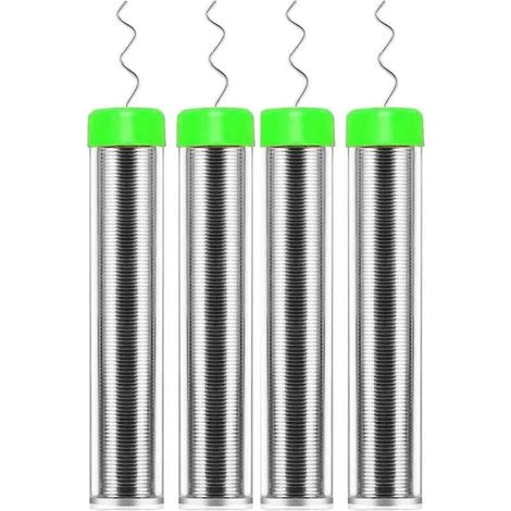 Lot de 4 bobines de soudure de 0,8 mm, noyau de colophane sans plomb, soudure, flux, soudure pour la réparation de composants de soudure électrique et le bricolage (1/3)