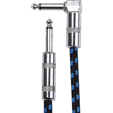Câble audio instrument 3m 9,8ft Jack guitare blindé réduction bruit pour basse électrique guitare (1/5)