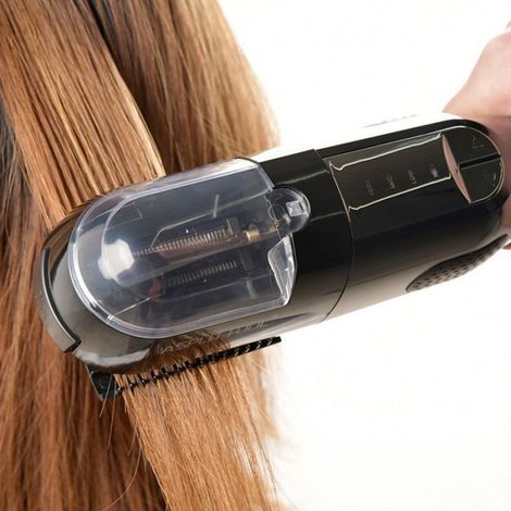 Tondeuse à cheveux sans fil professionnelle – Alimentation batterie rechargeable – Écran LCD – Coupe automatique des pointes fourch (1/2)