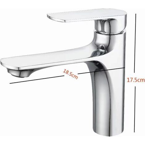 Single-hole basin tap in anthracite grey copper, hot and cold water tap, for hotel/guesthouse/home bathroom – dreamy electroplated finish