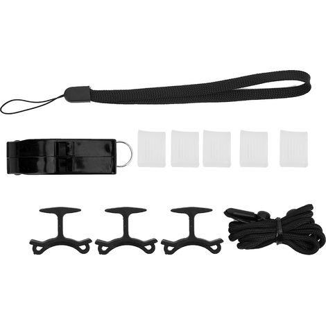 Sifflet de survie sportif professionnel portable pour arbitre de football, basketball et volleyball - Noir (1/5)