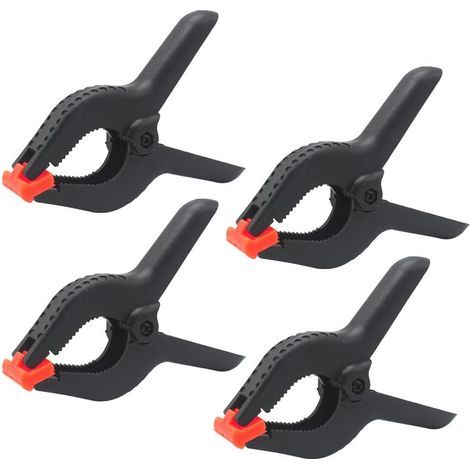 4 pinzas universales de 6 pulgadas para fondo de muselina, papel y lienzo de estudio, pinzas de resorte resistentes, pinzas de resorte para carpintería. (1/5)