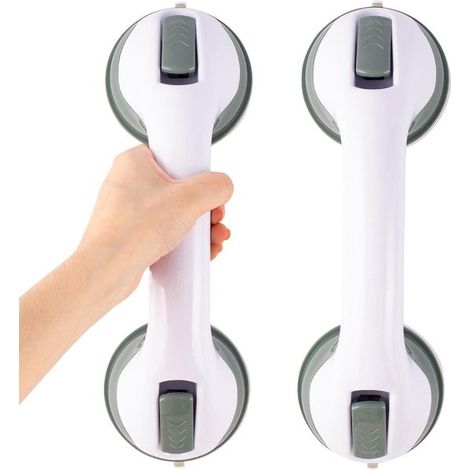 Haltegriffe ohne Bohren – 2er-Pack Badewannen-Haltegriffe mit Saugnäpfen, geeignet für Kinder und ältere Menschen. (1/2)