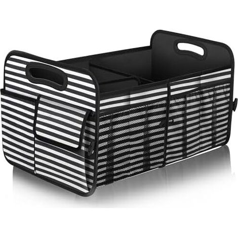 Borsa organizer per bagagliaio auto, 72 litri, impermeabile e pieghevole, con 11 tasche, adatta per SUV/Jeep/Berline