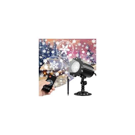 Projecteur LED flocon de neige IP65 – Étanche avec télécommande – Projection jusqu'à 20m² – 3 modes de vitesse – Ambiance Noël extérieure (1/5)