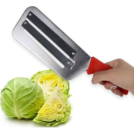 Couteau de Cuisine à chou trancheuse hachoir broyeur coupe-choucroute râpe à salade de chou, argent (1/4)