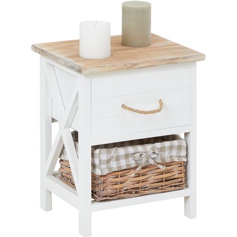 Table de chevet PERUGIA Blanc