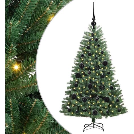 vidaXL Artificial Hinged Christmas Tree Green 120 cm PVC and Metal