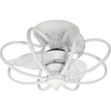 Ventilatore DC KAI white D.60cm 3 pale, con LED 120W 2500lm 3000-4000-6500K (1/3)