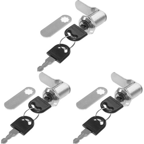 NUOBESTY Lot de 3 verrous sécurité avec clés pour armoires